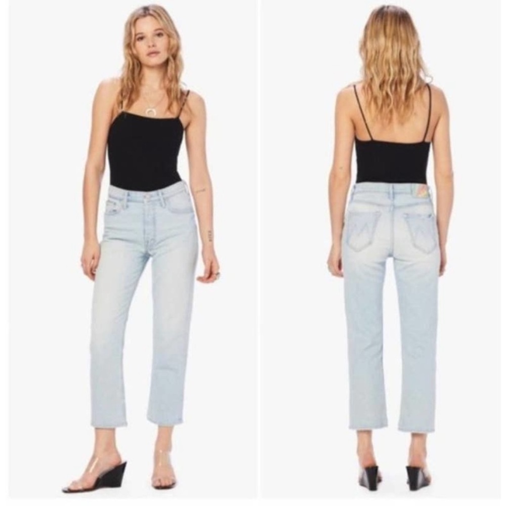 MOTHER Superior The Tomcat Hella Hot Denim Jeans Light Wash Sz 28